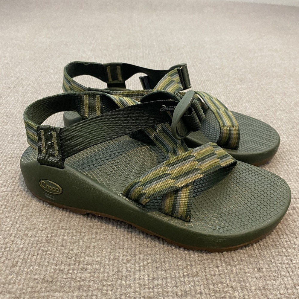 Chaco Sandals Mens Size 7 Green Adjustable Strap Slip On Outdoor Hiking Gorpcore